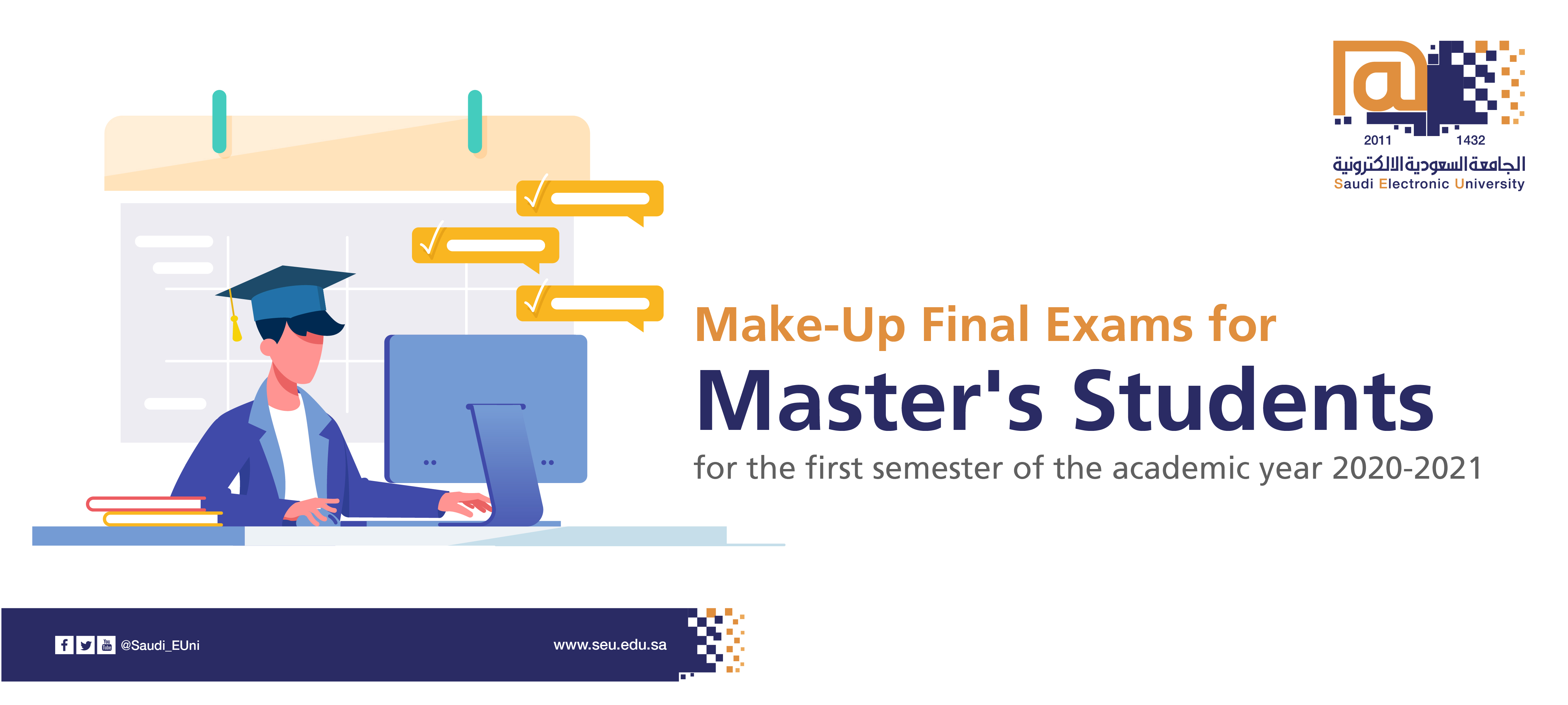 Make Up Exams Schedule For Master Students For The First Semester Of 